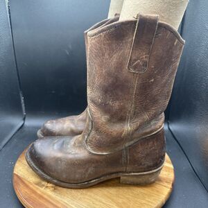 Vintage Field N Forest Mens Size 7 D Steel Toe Work Boots Brown Leather